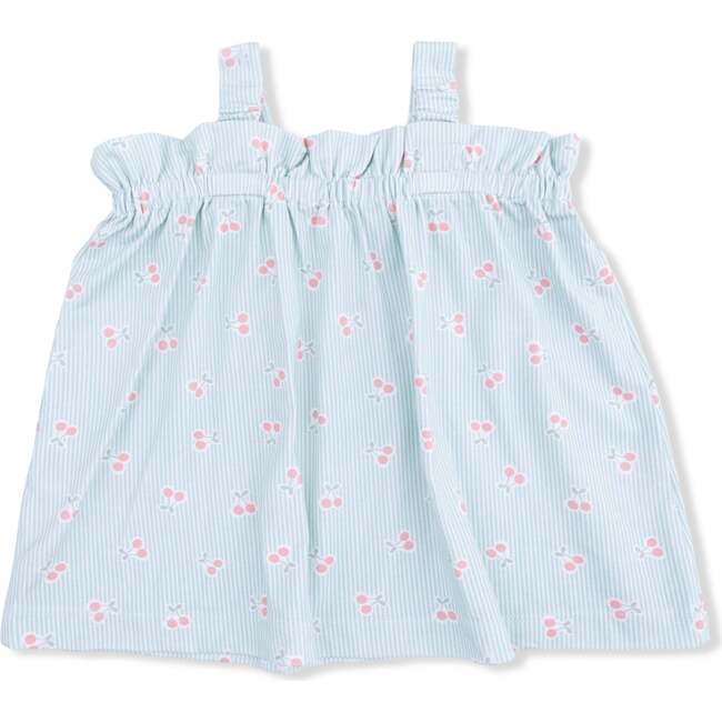 Tiny Cherry Stripe, Top with Bows and Ruffle Leg Bloomer