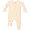 Solid Italian Straw, 2 Way Zipper Footie - Footie Pajamas - 2