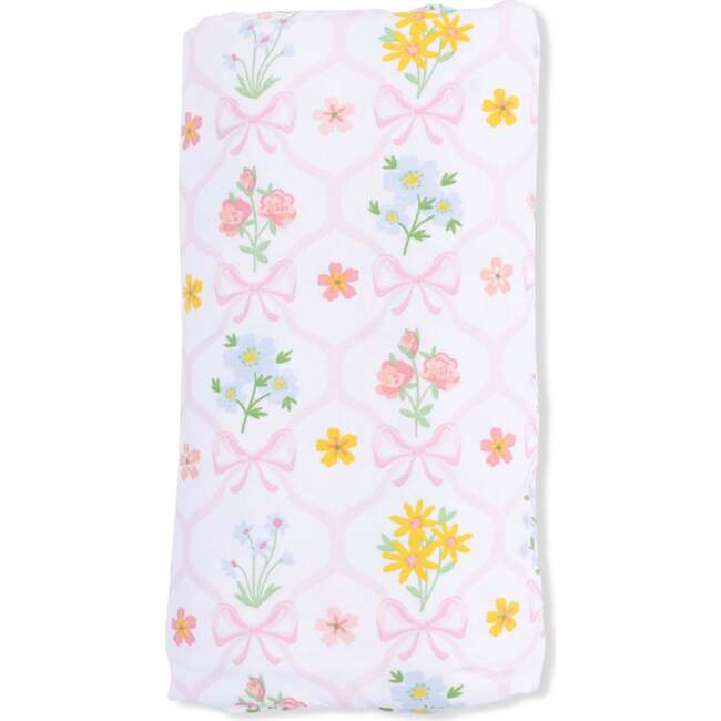 Spring Blooms Bow Trellis, Swaddle Blanket