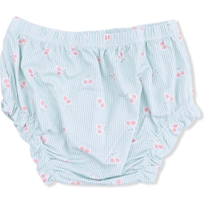 Tiny Cherry Stripe, Top with Bows and Ruffle Leg Bloomer - Mixed Apparel Set - 4