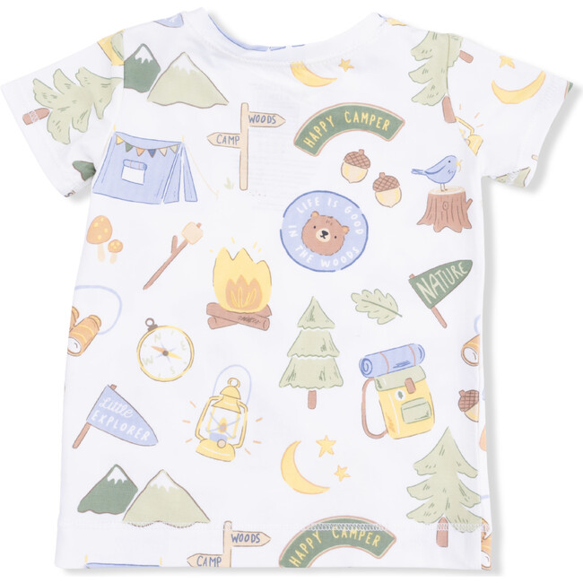 Camping Blue, Short Sleeve Loungewear Set - Mixed Apparel Set - 3