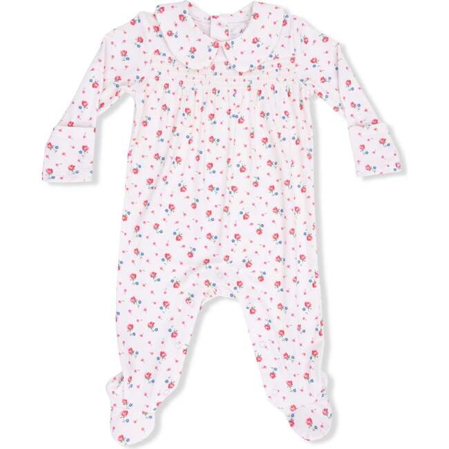 Joli Rosette, Smocked Peter Pan Snap Footie - Footie Pajamas - 3