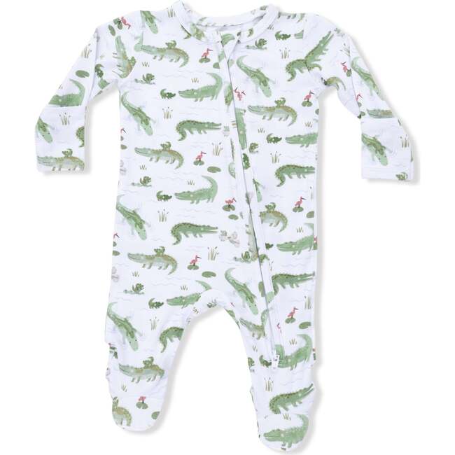Crayon Alligators, 2 Way Zipper Footie