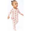 Elegant Roses, 2 Way Ruffle Back Zipper Footie - Footie Pajamas - 1 - thumbnail
