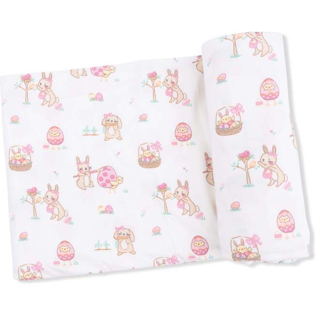 Easter Egg Hunt Pink, Swaddle Blanket