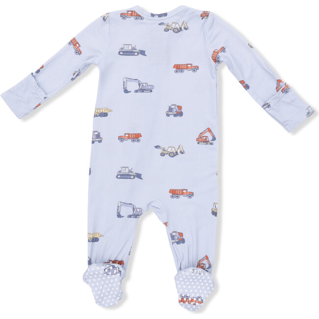 Construction Vehicles, 2 Way Zipper Footie