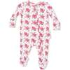 Elegant Roses, 2 Way Ruffle Back Zipper Footie - Footie Pajamas - 3 - thumbnail