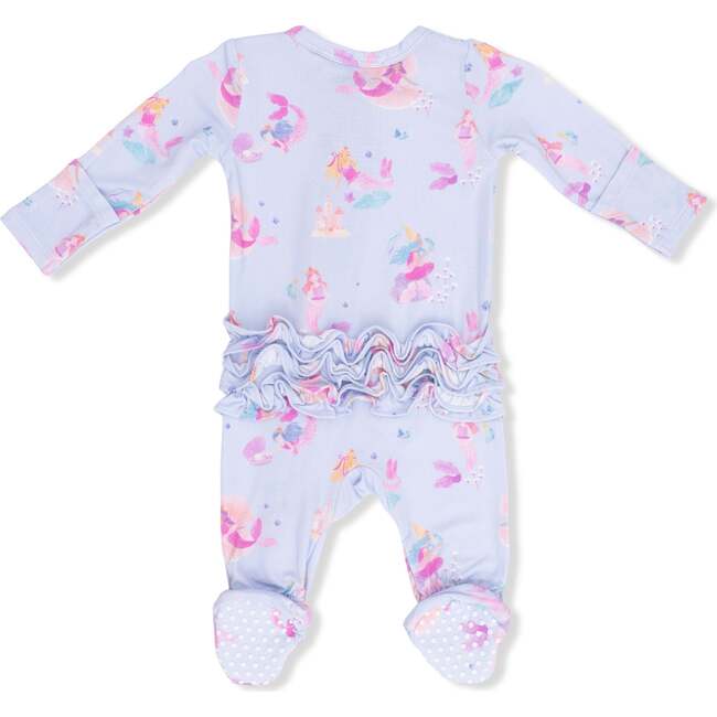 Mermaid Princesses, 2 Way Ruffle Back Zipper Footie