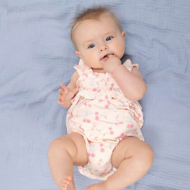 Sweet Bow Cherries, Ruffly Strap Bubble