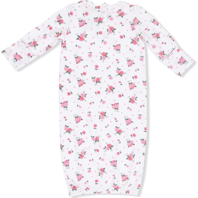 Pink Rosettes, Kimono Gown & Knot Headband