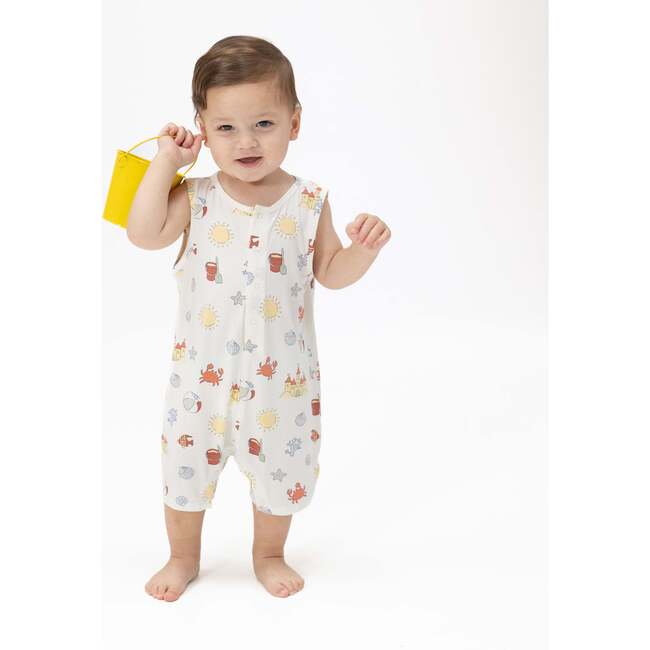 Sunny Sandcastles, Sleeveless Shortie Romper