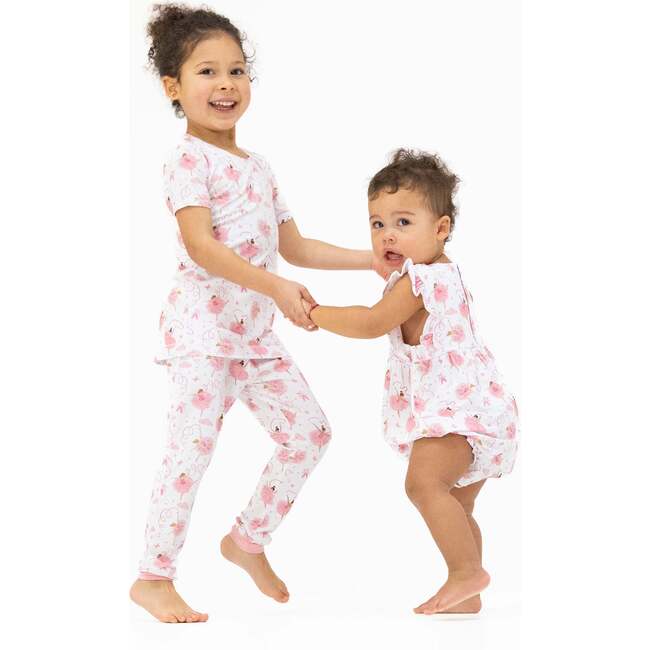 Ribbon Ballerinas, Short Sleeve Loungewear Set