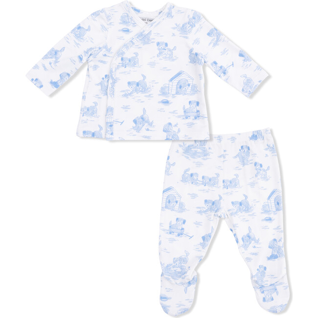 Puppy Toile Blue, Take Me Home Set with Convertible Pant