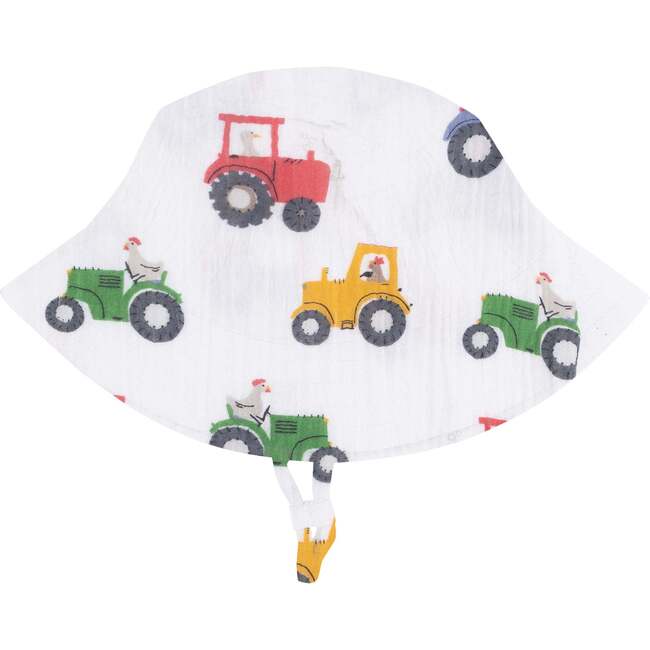 Tractor Friends, Muslin Henley Shortall with Bucket hat