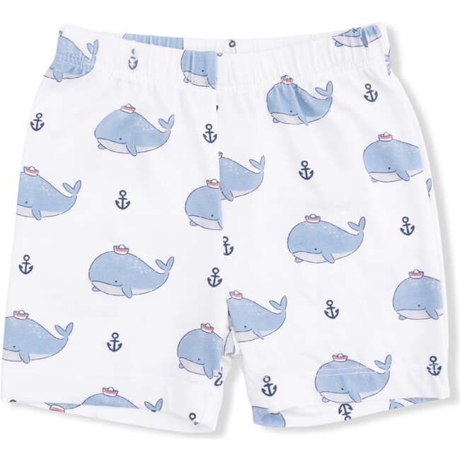 Bubbly Sailor Whales Blue, Loungewear Short Set - Mixed Apparel Set - 4