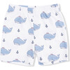 Bubbly Sailor Whales Blue, Loungewear Short Set - Mixed Apparel Set - 4
