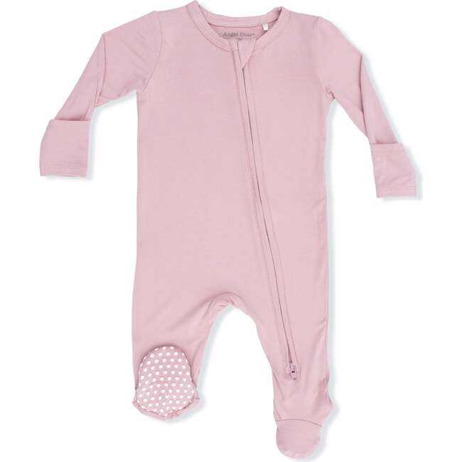 Solid Peachskin, 2 Way Zipper Footie