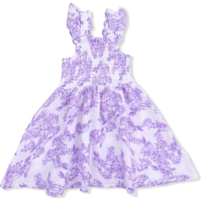 Lilac Floral , Smocked Sundress