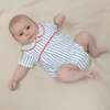 Baseball Stripe, Classic Box Pleat Bubble - Rompers - 1 - thumbnail