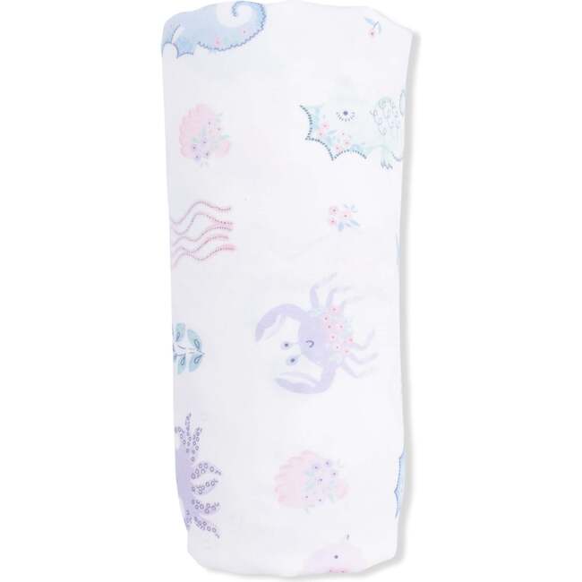 Floral Sea Creatures, Swaddle Blanket