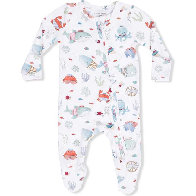 Sailor Sea Creatures, 2 Way Zipper Footie
