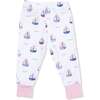 Bubbly Sailboats Pink, Short Sleeve Loungewear Set - Mixed Apparel Set - 5