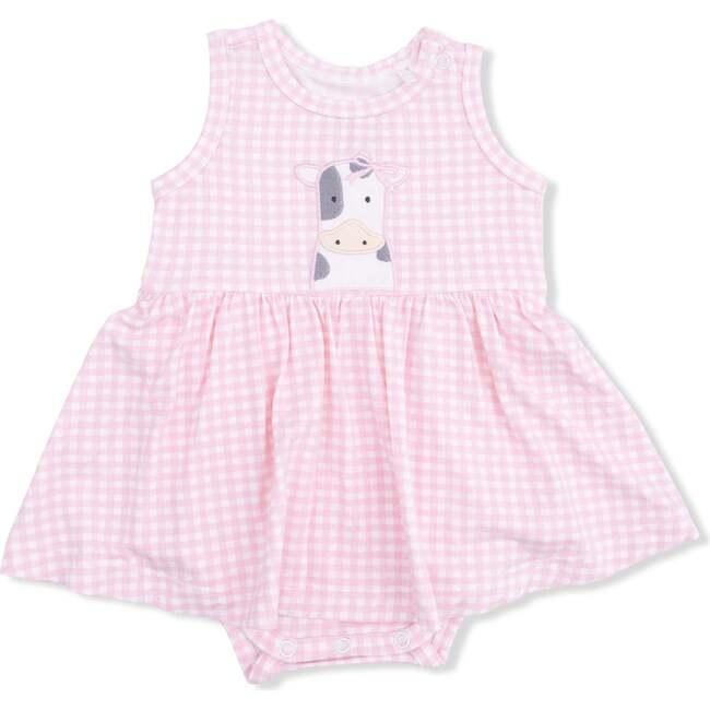 Cute Farm Animals Applique , Tank Bodysuit Dress