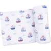 Bubbly Sailboats Pink, Swaddle Blanket - Swaddles - 1 - thumbnail