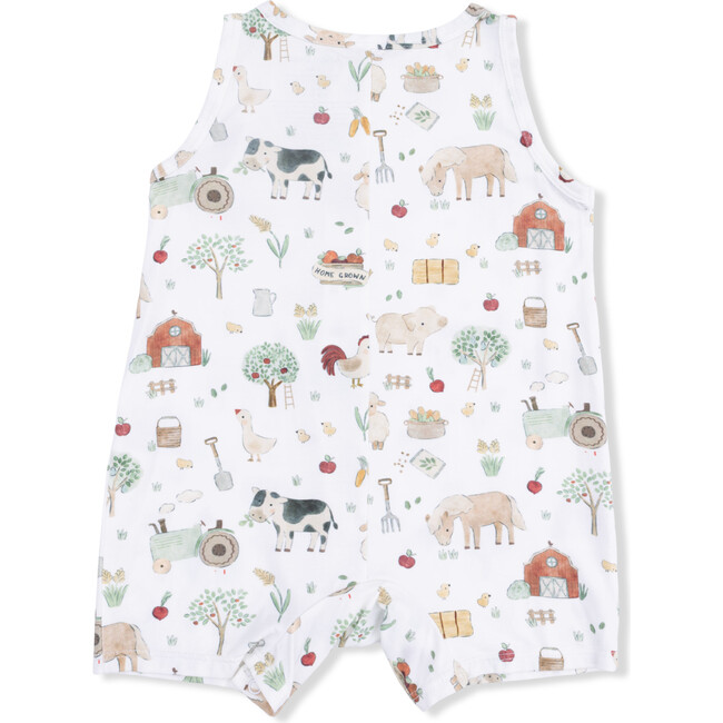 Cute Farm Animals Uni, Sleeveless Shortie Romper