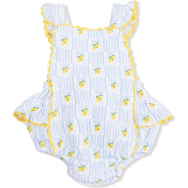 Lovely Lemons, Ric Rac Ruffle Sunsuit - Rompers - 3