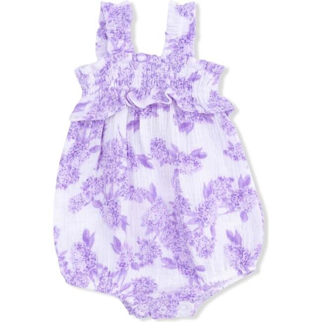 Lilac Floral , Ruffly Strap Bubble