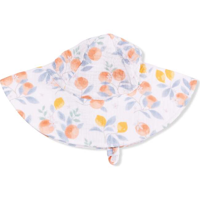 Citrus Floral , Wide Brim Sun Hat