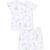 Floral Sea Creatures, Loungewear Short Set - Mixed Apparel Set - 1 - thumbnail