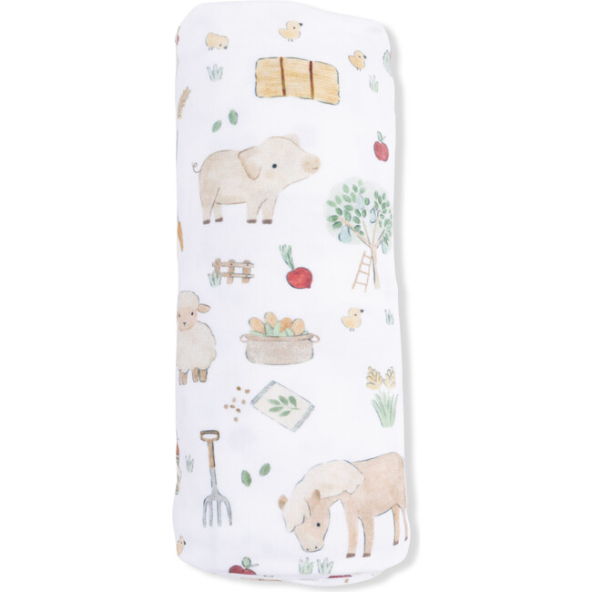 Cute Farm Animals Uni, Swaddle Blanket