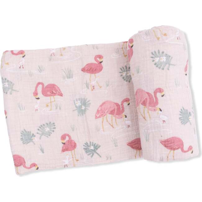 Flamingos, Swaddle Blanket