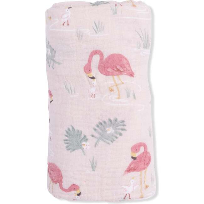 Flamingos, Swaddle Blanket