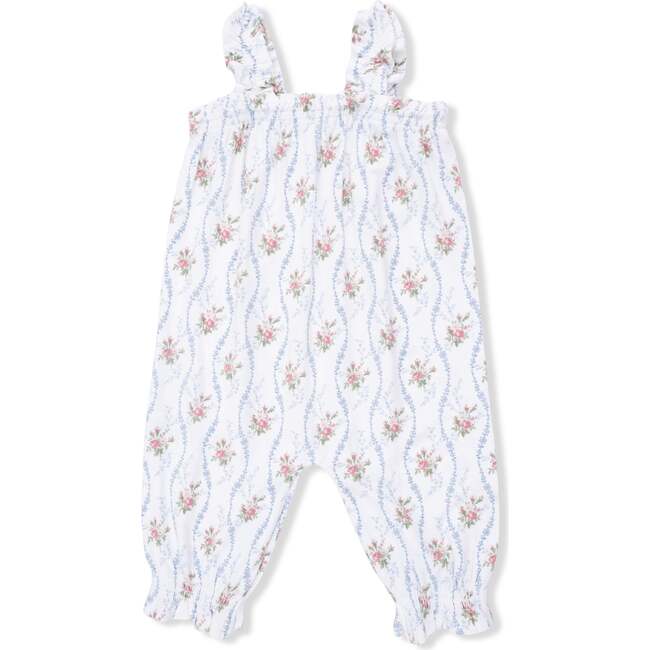 Heirloom Rose Stripe, Ruffly Strap Overall