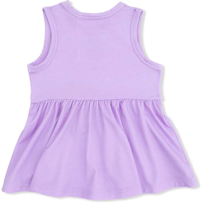 Lacy Lavender Floral, Peplum Tank Top with Baby Bells