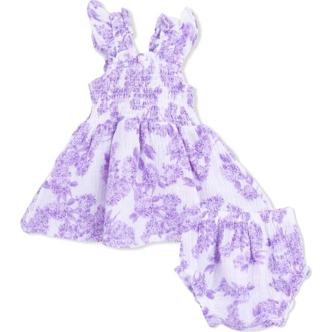 Lilac Floral , Baby Doll Tunic and Bloomer Set