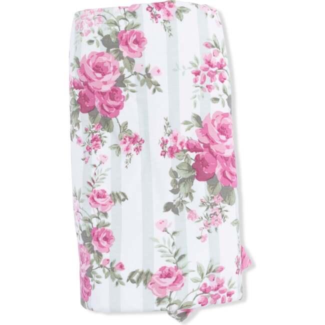 Cabbage Rose Stripe, Ruffle Blanket