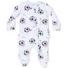 Soccer Balls Playing Soccer Pink, 2 Way Ruffle Back Zipper Footie - Footie Pajamas - 1 - thumbnail