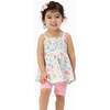 Sunny Coral Reef Fish, Smocked Top with Bike Short - Mixed Apparel Set - 1 - thumbnail