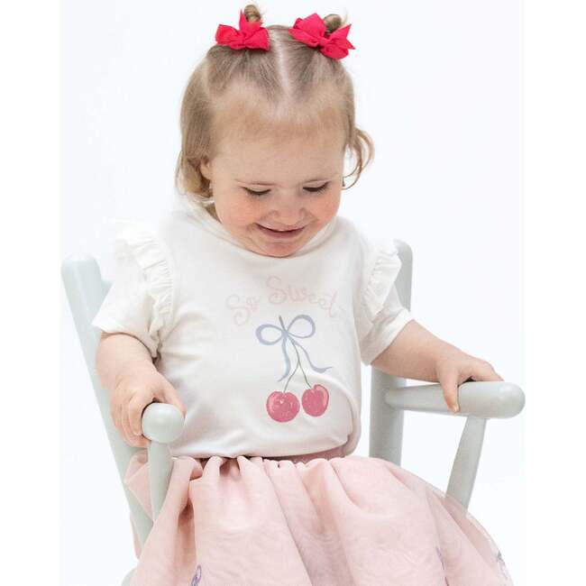 Sweet Bow Cherries, Ruffle Tee