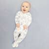 Puppy Toile Blue, 2 Way Zipper Footie - Footie Pajamas - 1 - thumbnail