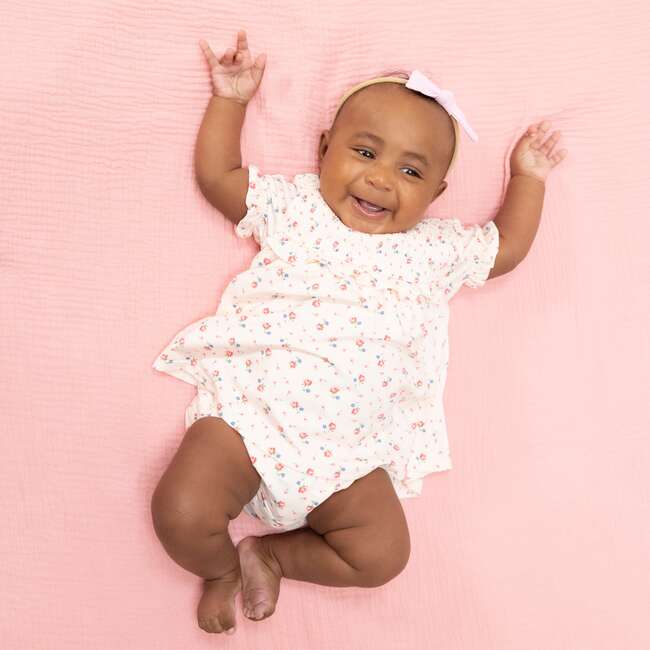 Joli Rosette, Smocked Ruffle Bubble with Skirt