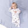 Bubbly Sailboats Blue, 2 Way Zipper Footie - Footie Pajamas - 1 - thumbnail
