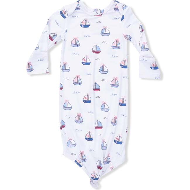 Bubbly Sailboats Pink, Knotted Gown