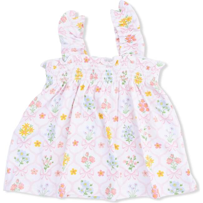 Spring Blooms Bow Trellis, Ruffly Strap Top and Bloomer