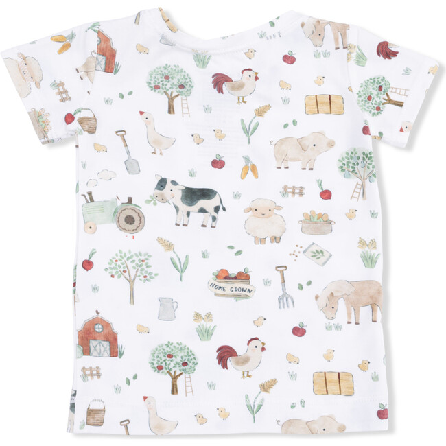 Cute Farm Animals Uni, Short Sleeve Loungewear Set - Mixed Apparel Set - 3
