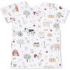 Cute Farm Animals Uni, Short Sleeve Loungewear Set - Mixed Apparel Set - 3
